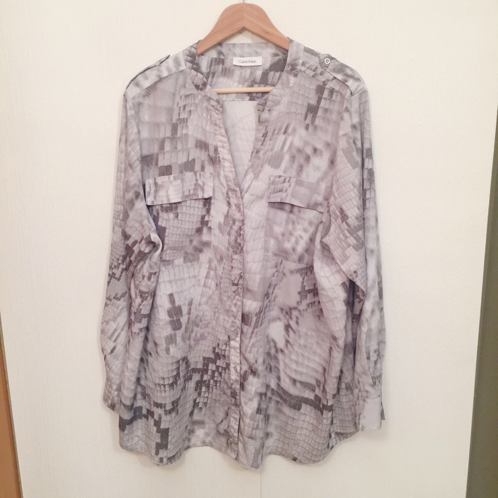 Calvin Klein Snakeskin Print Women's Top